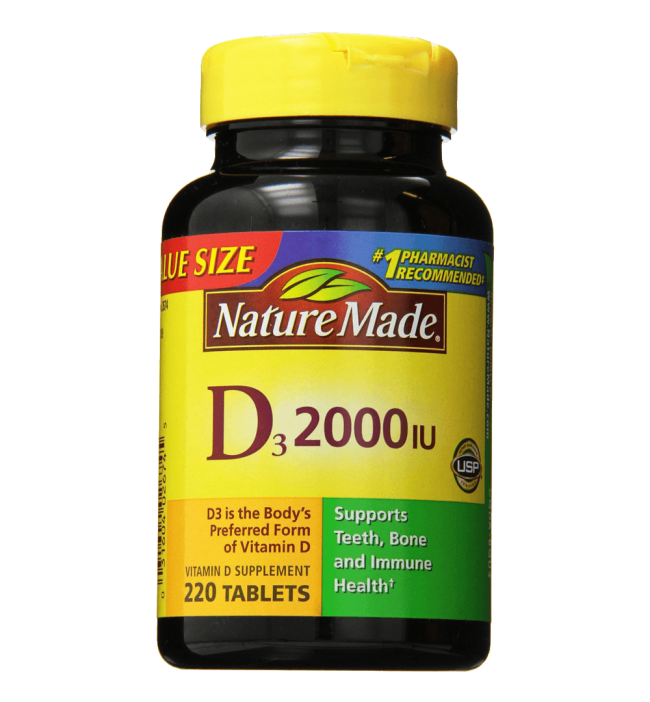 Nature Made Vitamin D3 2000 IU Value Size 220-Count