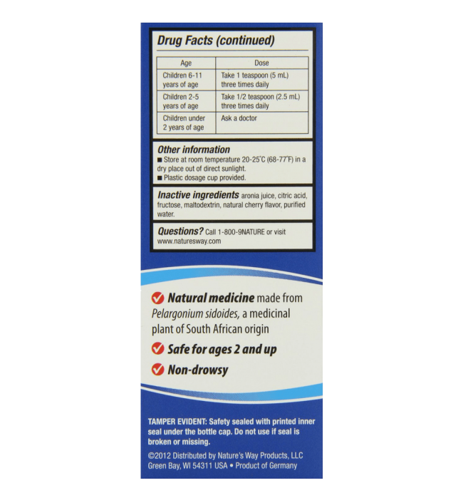 Nature's Way Umcka Coldcare Children's Cherry Syrup