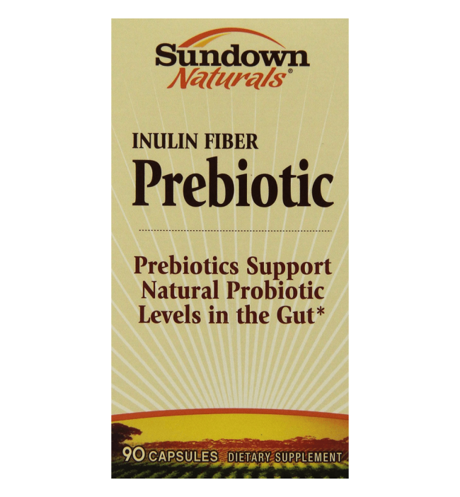 Sundown Naturals Inulin Fiber Prebiotic Mineral Supplement Capsules 90 Count
