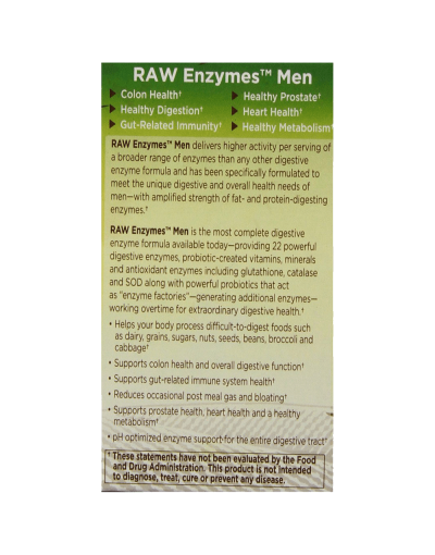 Garden of Life RAW Enzymes(TM) Men 90 Capsules