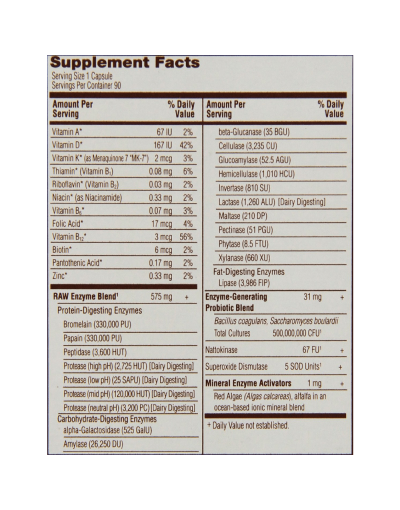 Garden of Life RAW Enzymes(TM) Men 90 Capsules