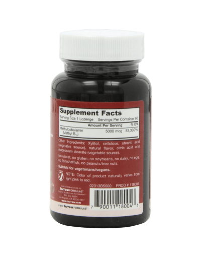 Jarrow Formulas Methylcobalamin (Methyl B12) 5000mcg 60 Lozenges