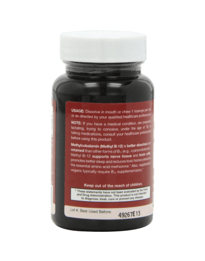 Jarrow Formulas Methylcobalamin (Methyl B12) 5000mcg 60 Lozenges