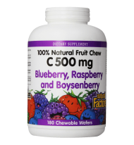 Vitamin C Blueberry Raspberry Boysenberry Chewables 500mg Wafers 180-Count